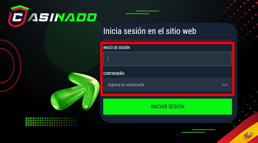 Login form with username and password fields